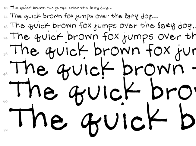Little Miss Wonderful font waterfall